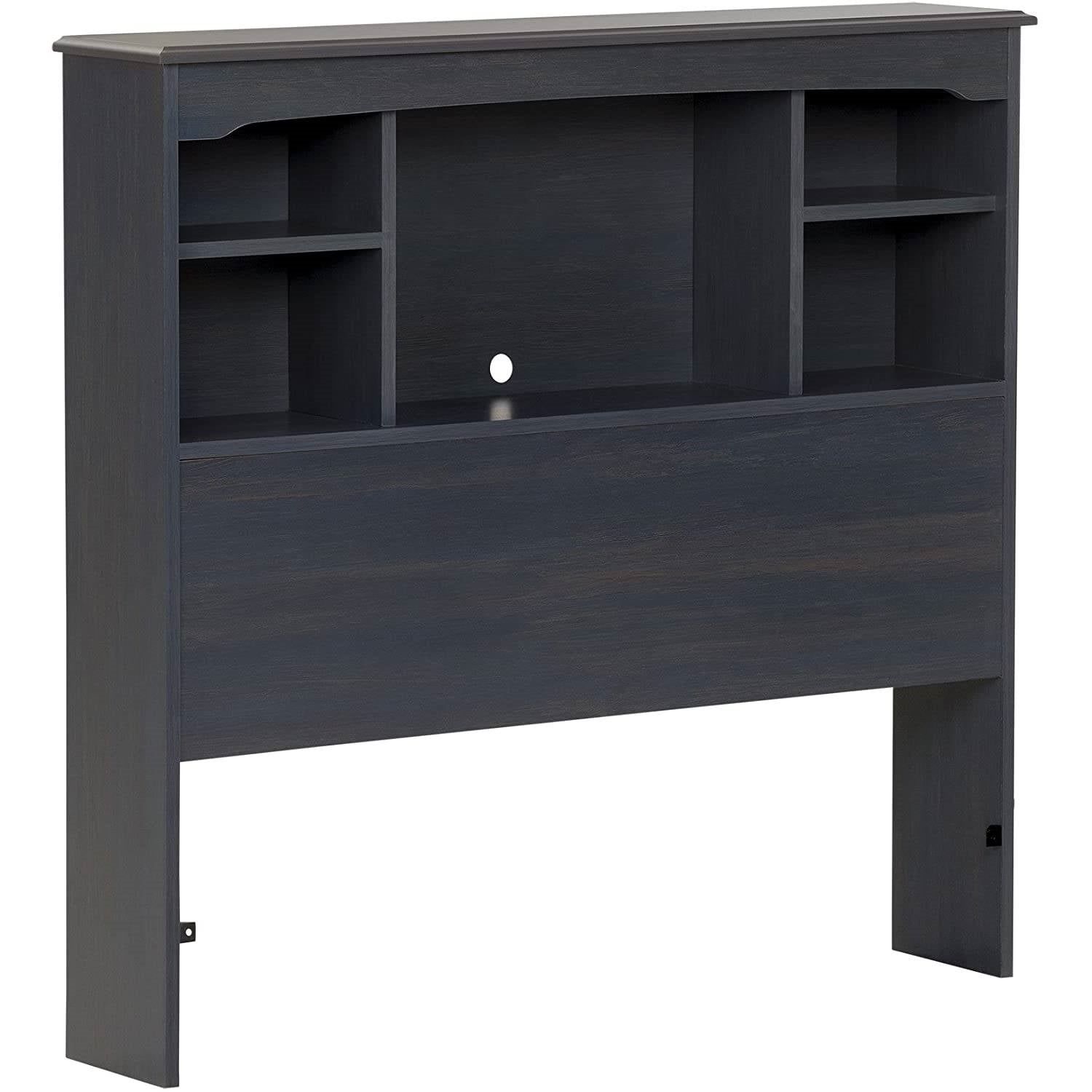 Twin size Bookcase Headboard in Dark Blueberry Finish-0