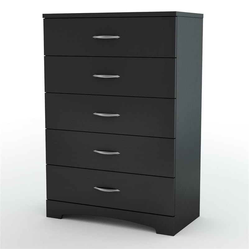 Step One 5-Drawer Chest in Black Finish-0