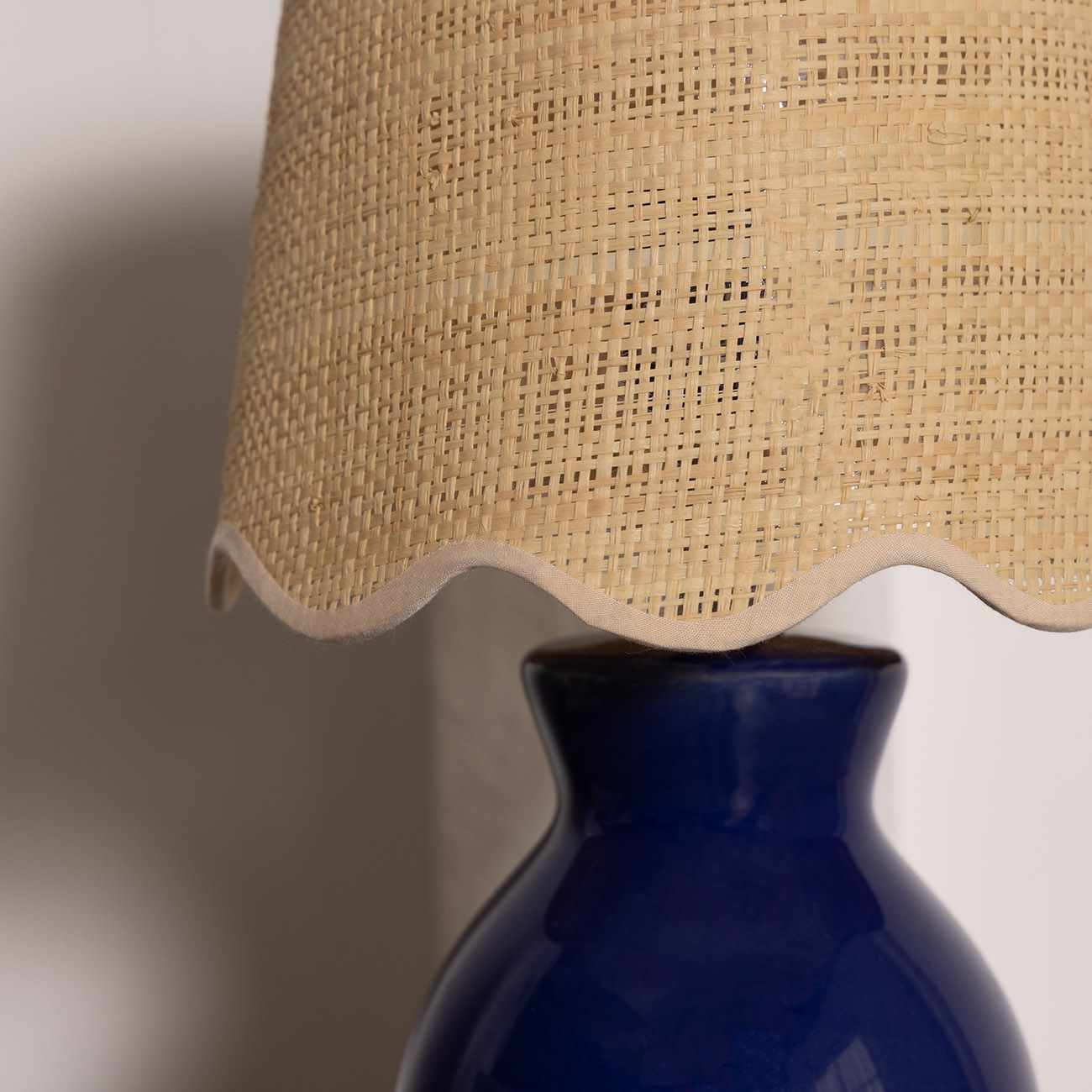 Salgareda Navy Rattan Table Lamp-3