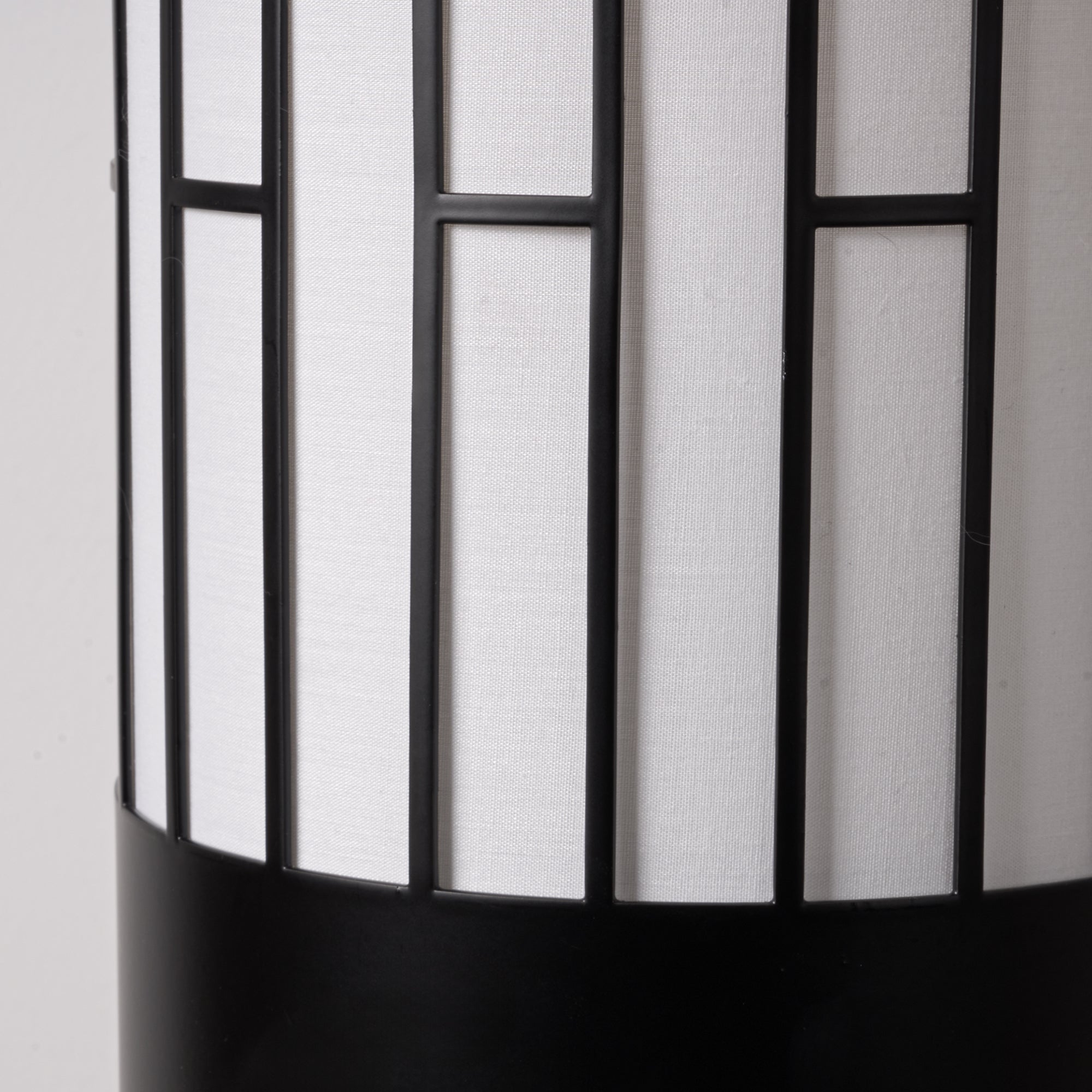 Japanese Style Floor Lamp, Cylindrical Table Floor Lamp with Fabric Shade, Warm Ambient LED Lamp for Living Room, Bedroom, Reading Nook, Minimalist Home Decor-4