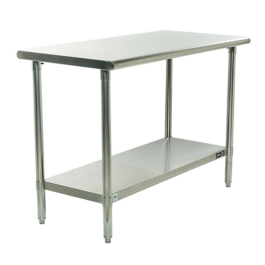 Stainless Steel Top Food Safe Prep Table Utility Work Bench with Bottom Shelf-0