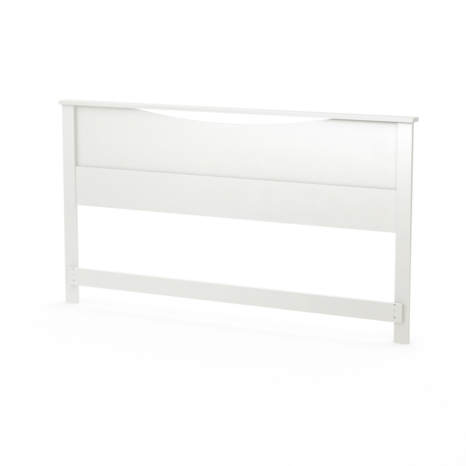 King size Contemporary Headboard in White Wood Finish-0