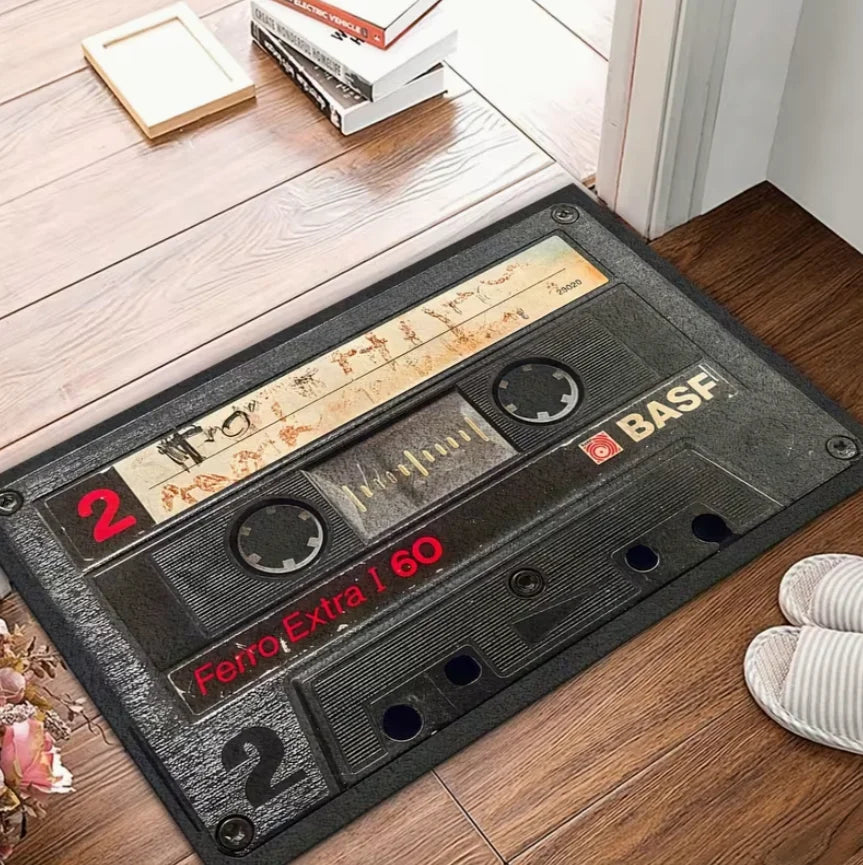 1 Cartoon Record Bedroom Carpet Kitchen Floor Mat Anti Slip Bathroom Living Room Carpet Entrance Door Mat Home Decorative Rugs