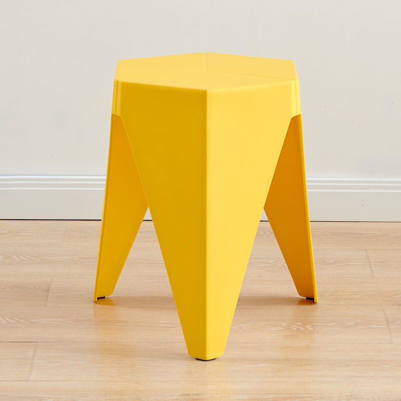 Nordic Plastic Stool Ins Creative Modern Chairs Low Footstool Non Slip Thickened Small Stools Low Geometric Stool Furniture Home-8