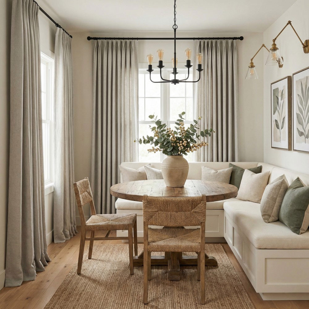 Sabrina Natural Linen Curtains for Living Room