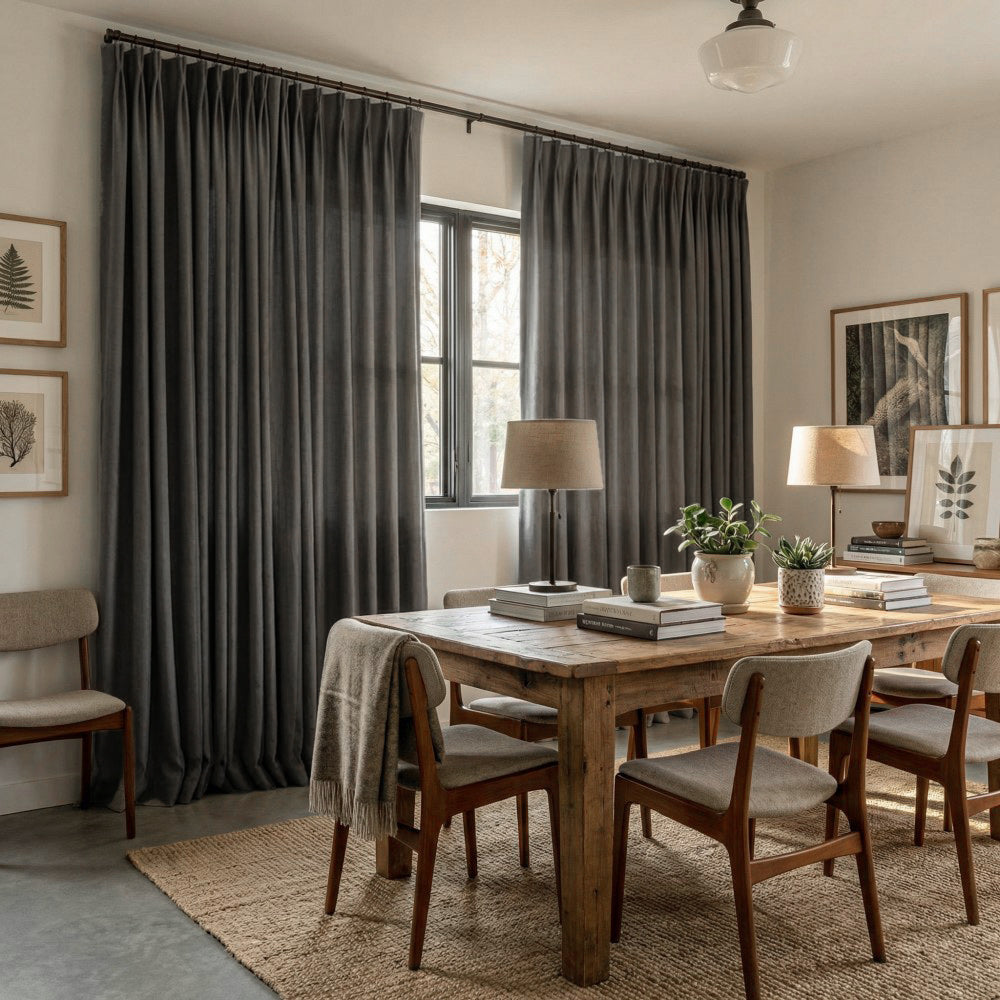 Sabrina Natural Linen Curtains for Living Room