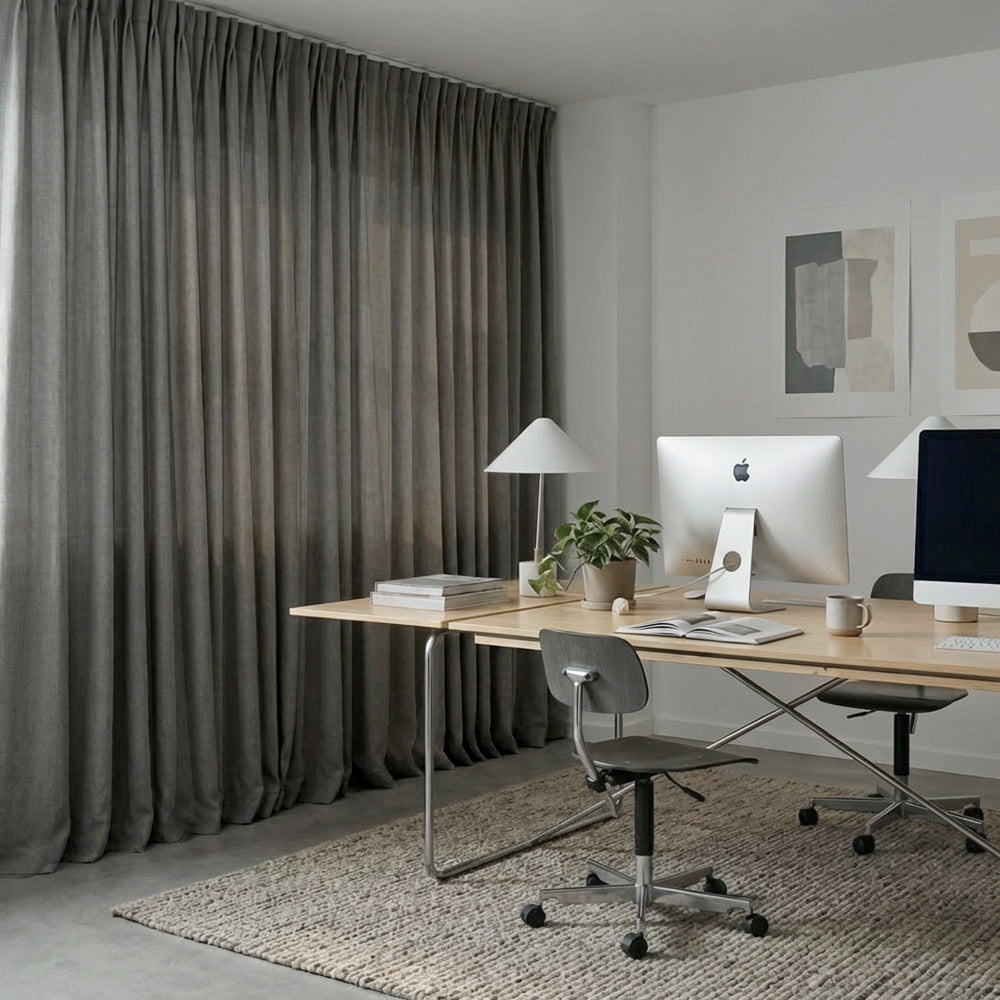 Sabrina Natural Linen Curtains for Living Room