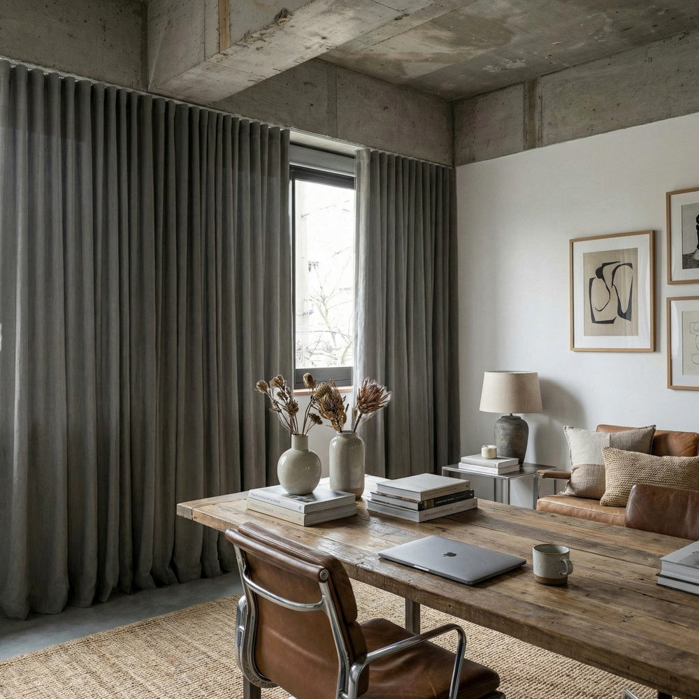 Sabrina Natural Linen Curtains for Living Room