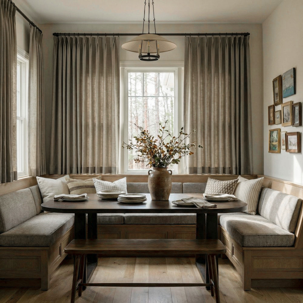 Sabrina Natural Linen Curtains for Living Room