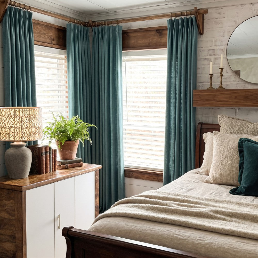 Sara Solid Linen Blend Curtains