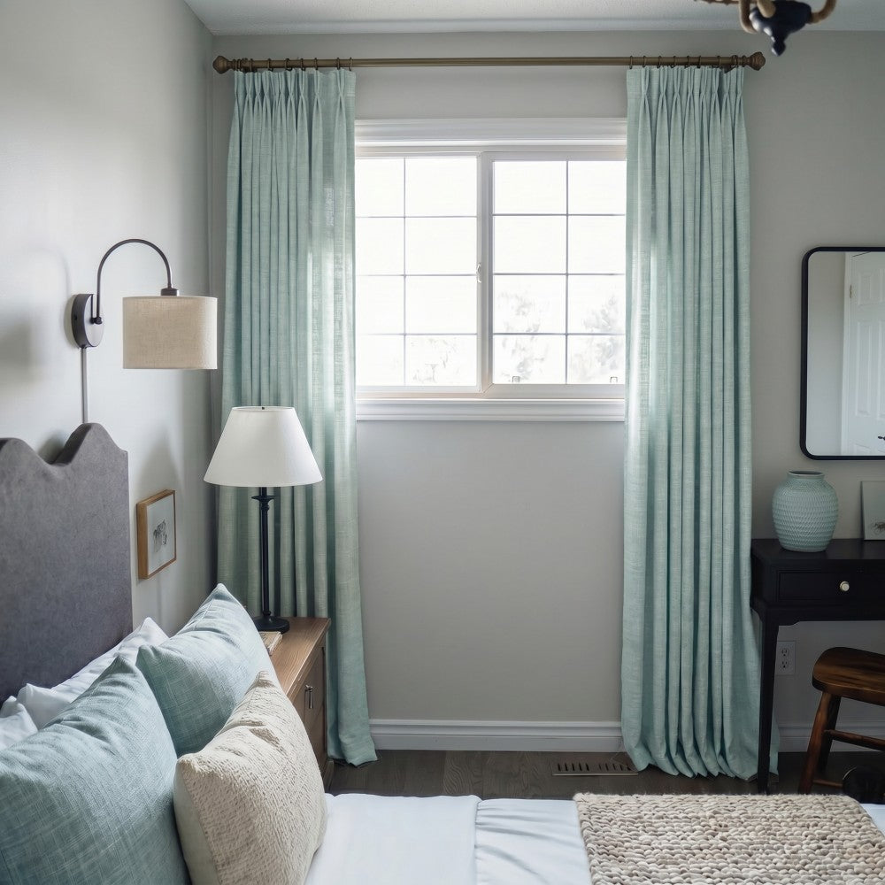 Sara Solid Linen Blend Curtains