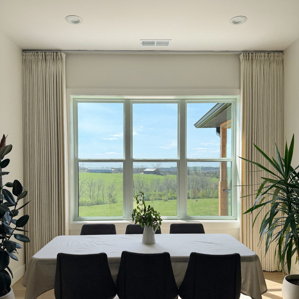 Sara Solid Linen Blend Curtains