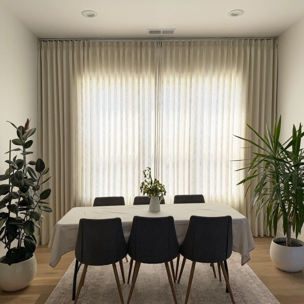Sara Solid Linen Blend Curtains
