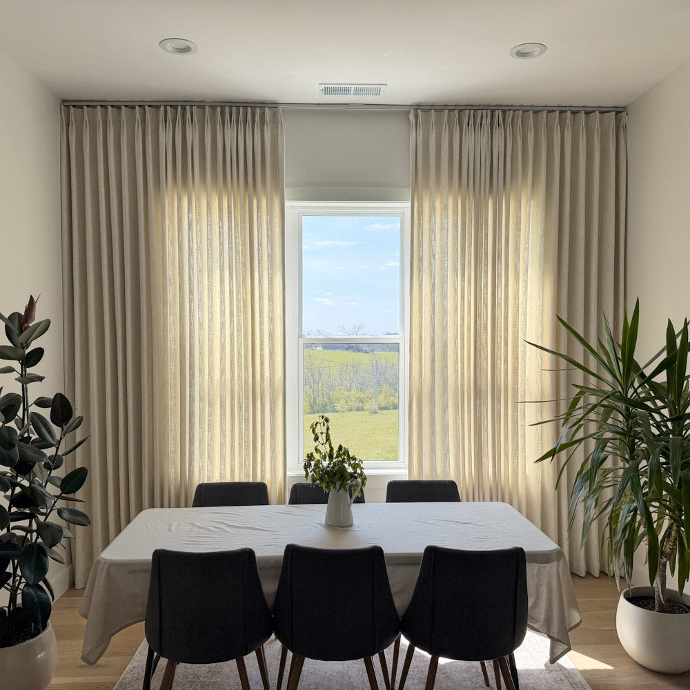 Sara Solid Linen Blend Curtains