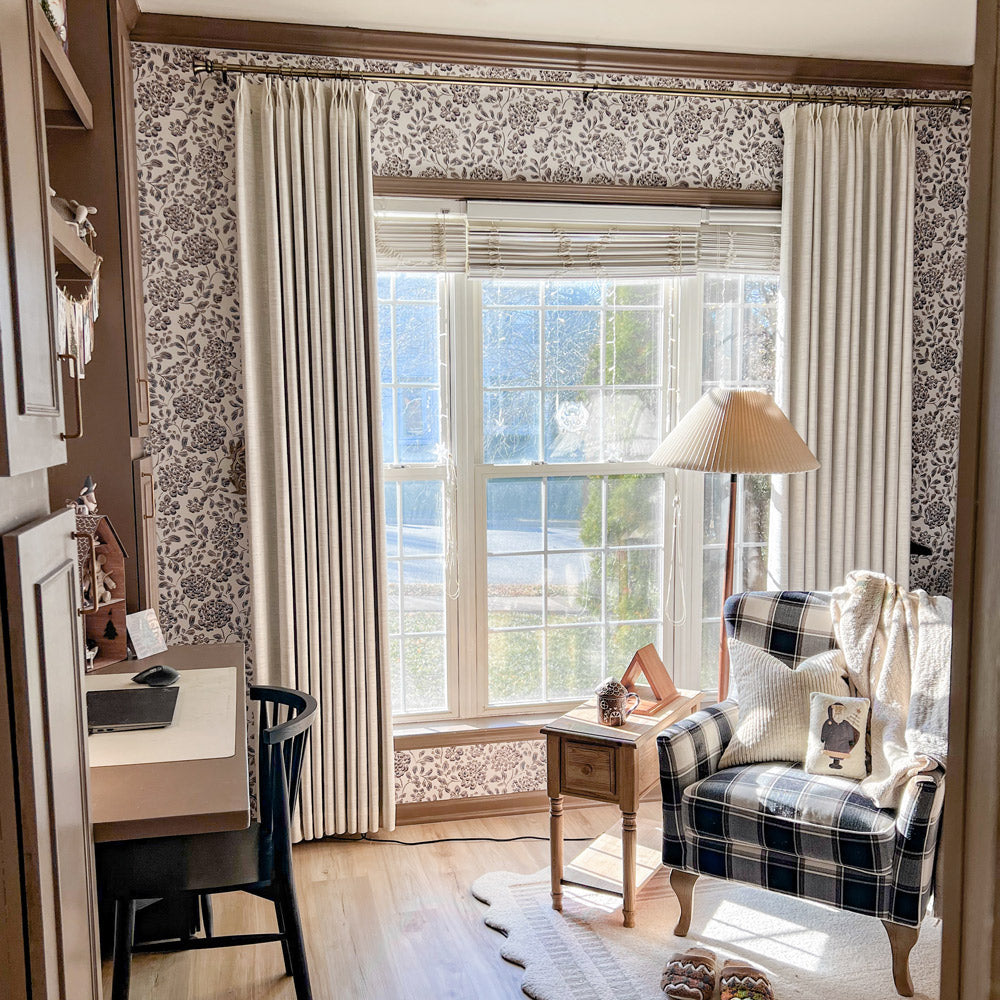 Sara Solid Linen Blend Curtains
