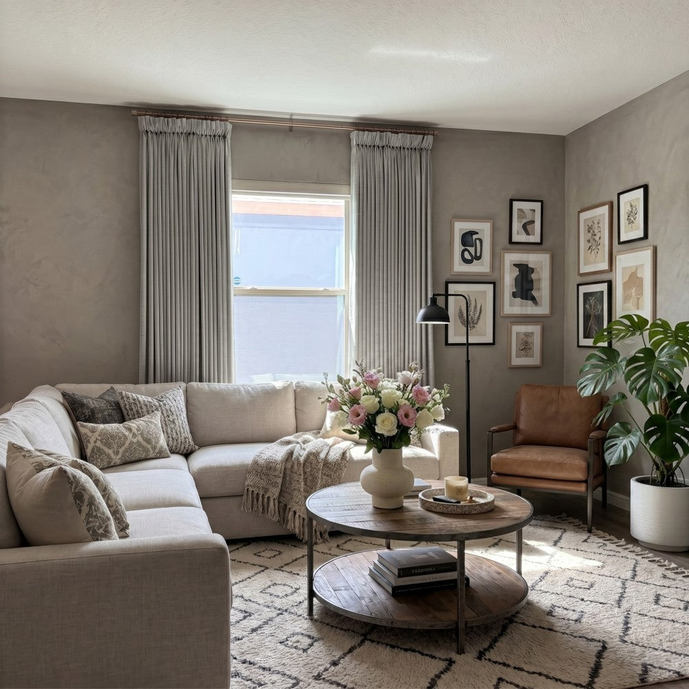 Sara Solid Linen Blend Curtains