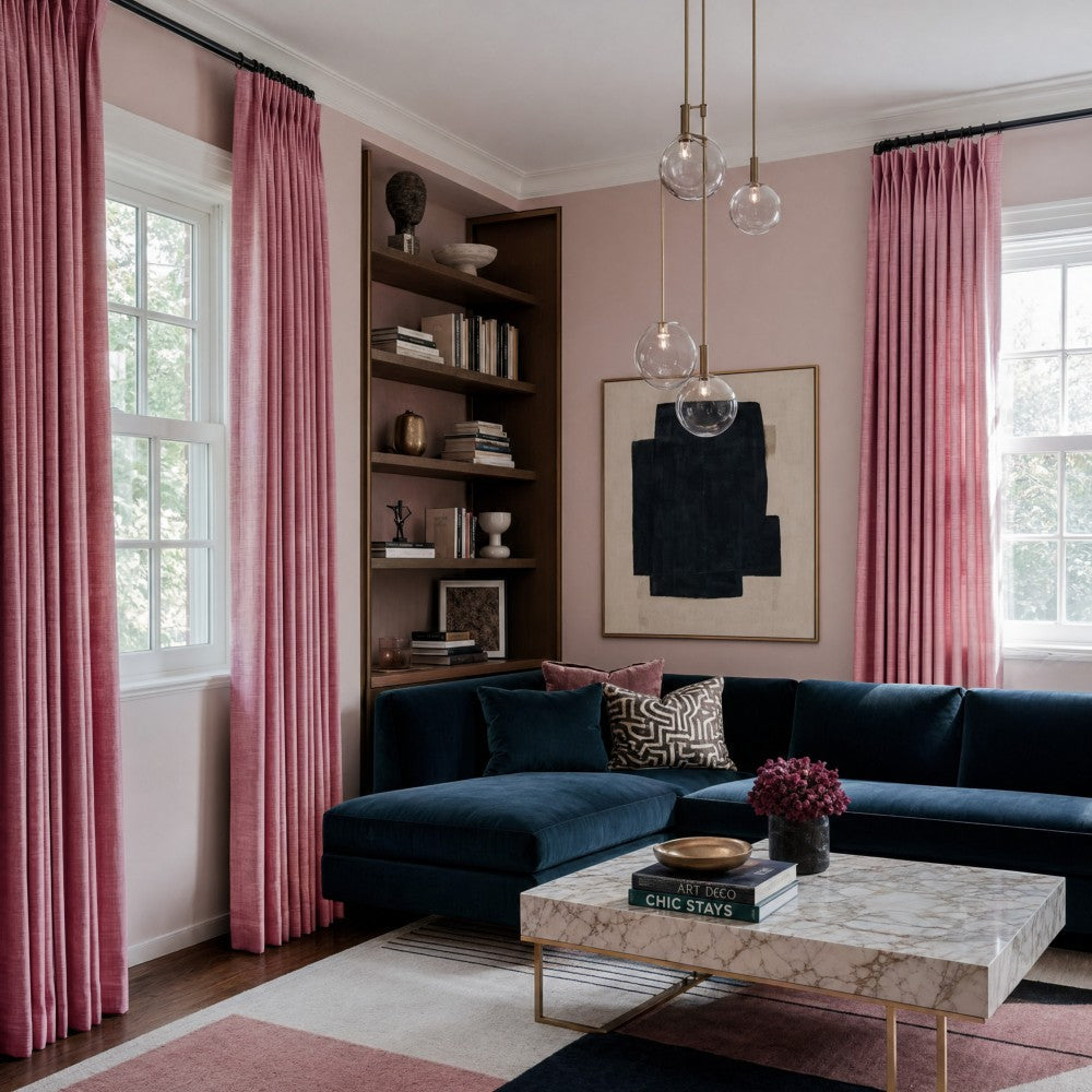 Sara Solid Linen Blend Curtains