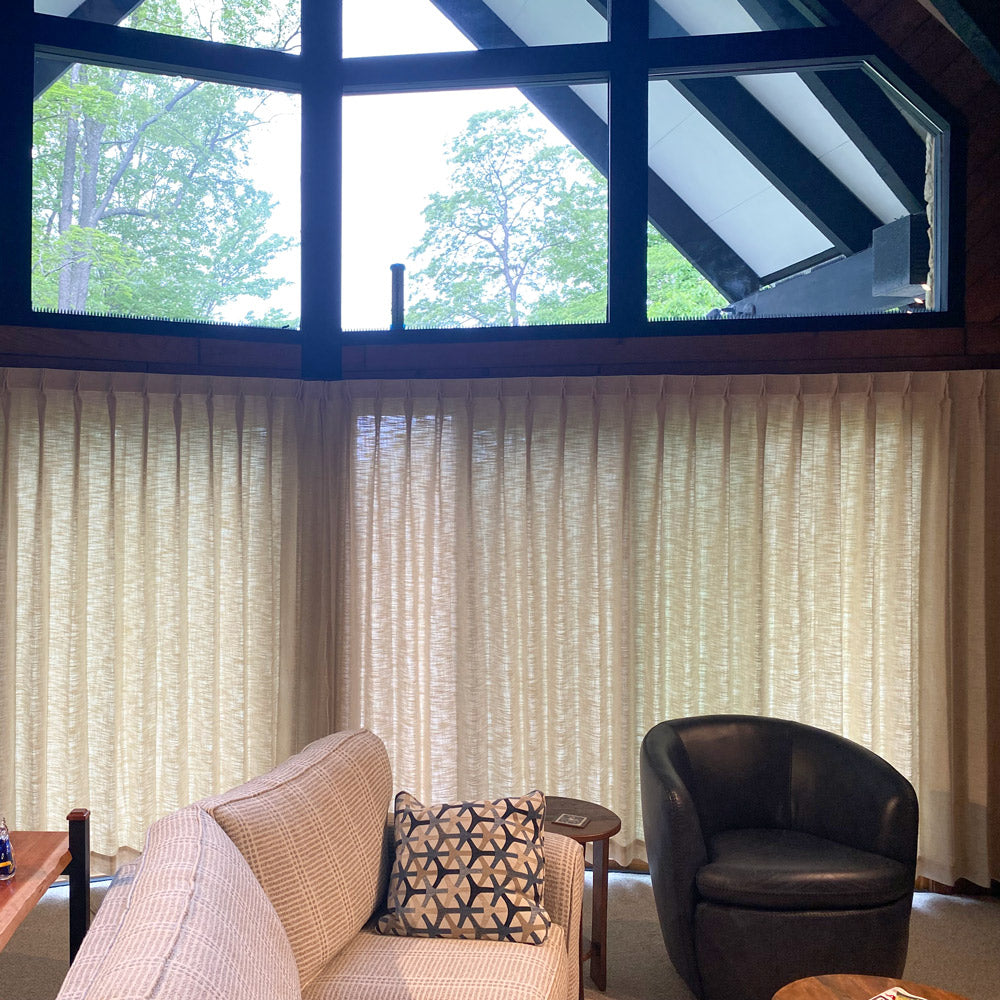 Sara Solid Linen Blend Curtains