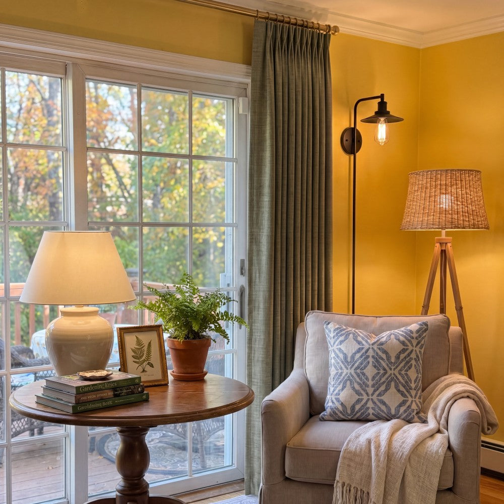 Sara Solid Linen Blend Curtains
