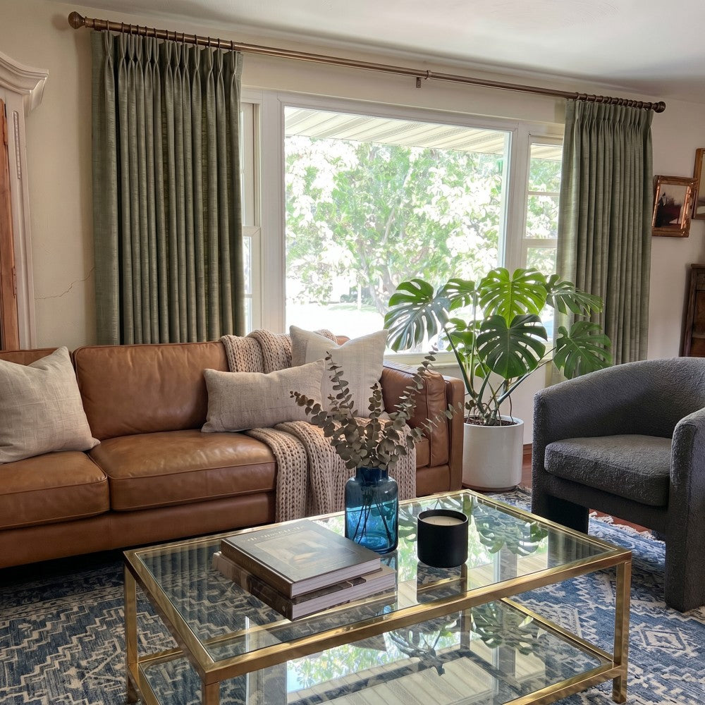 Sara Solid Linen Blend Curtains