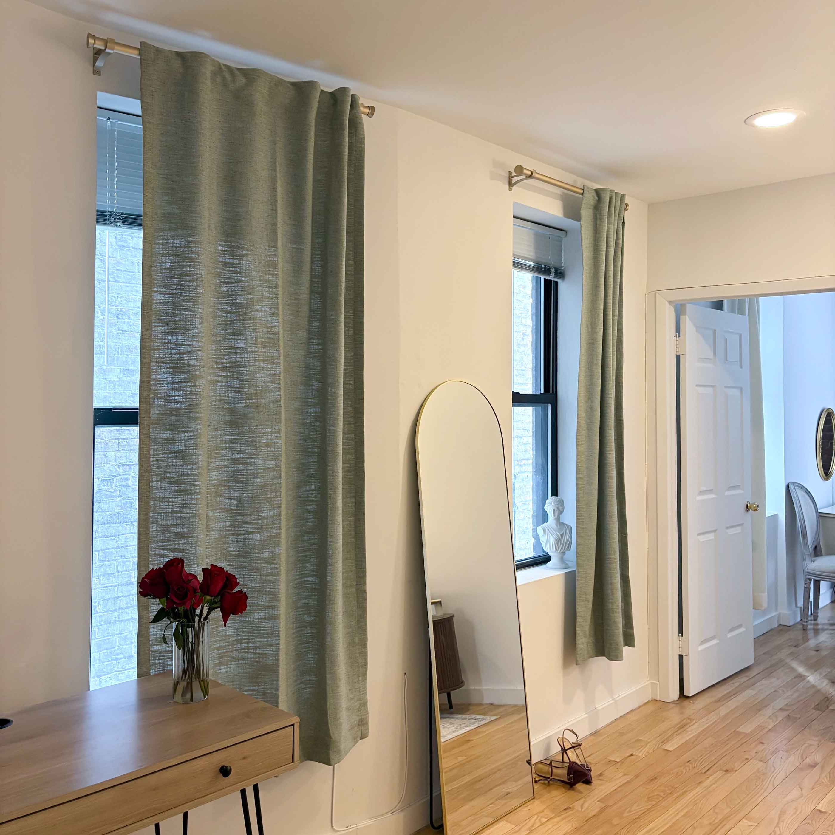 Sara Solid Linen Blend Curtains