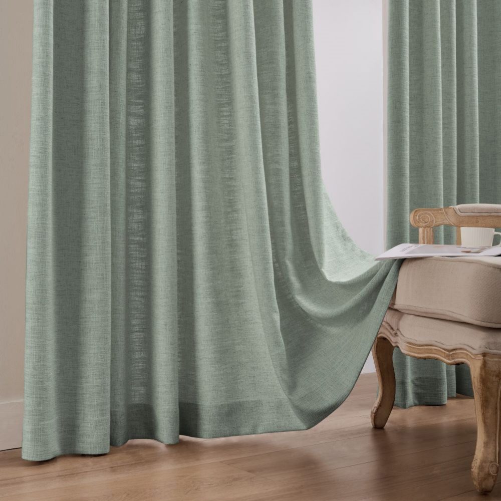 Sara Solid Linen Blend Curtains