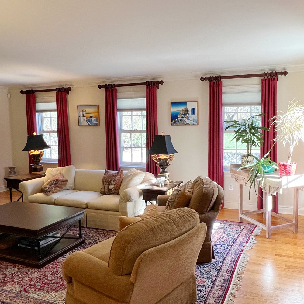 Sara Solid Linen Blend Curtains