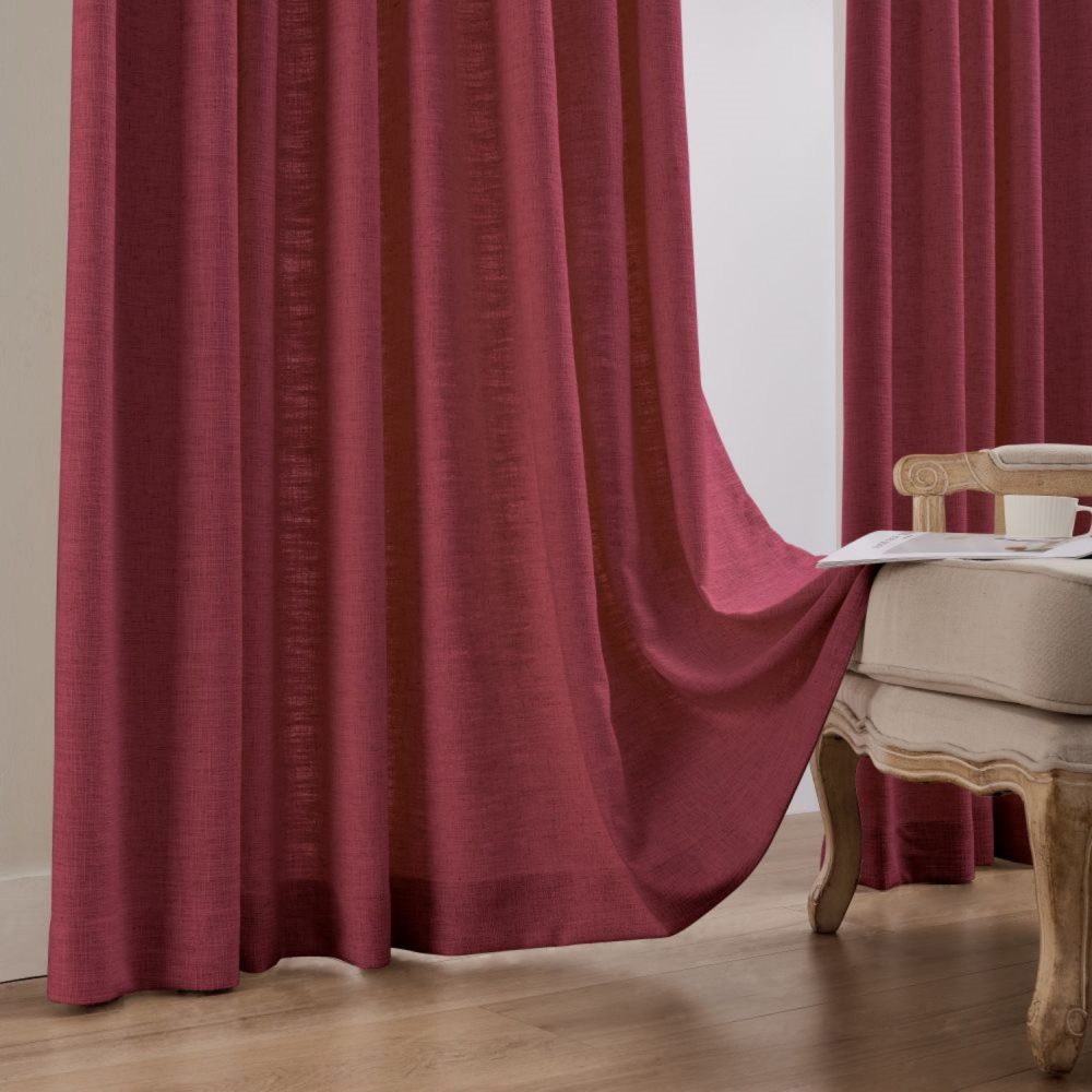 Sara Solid Linen Blend Curtains