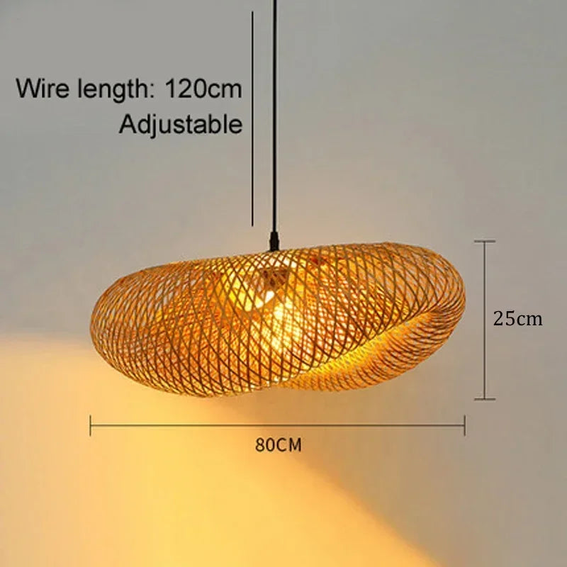 Bamboo Chandelier Rattan Ceiling Light
