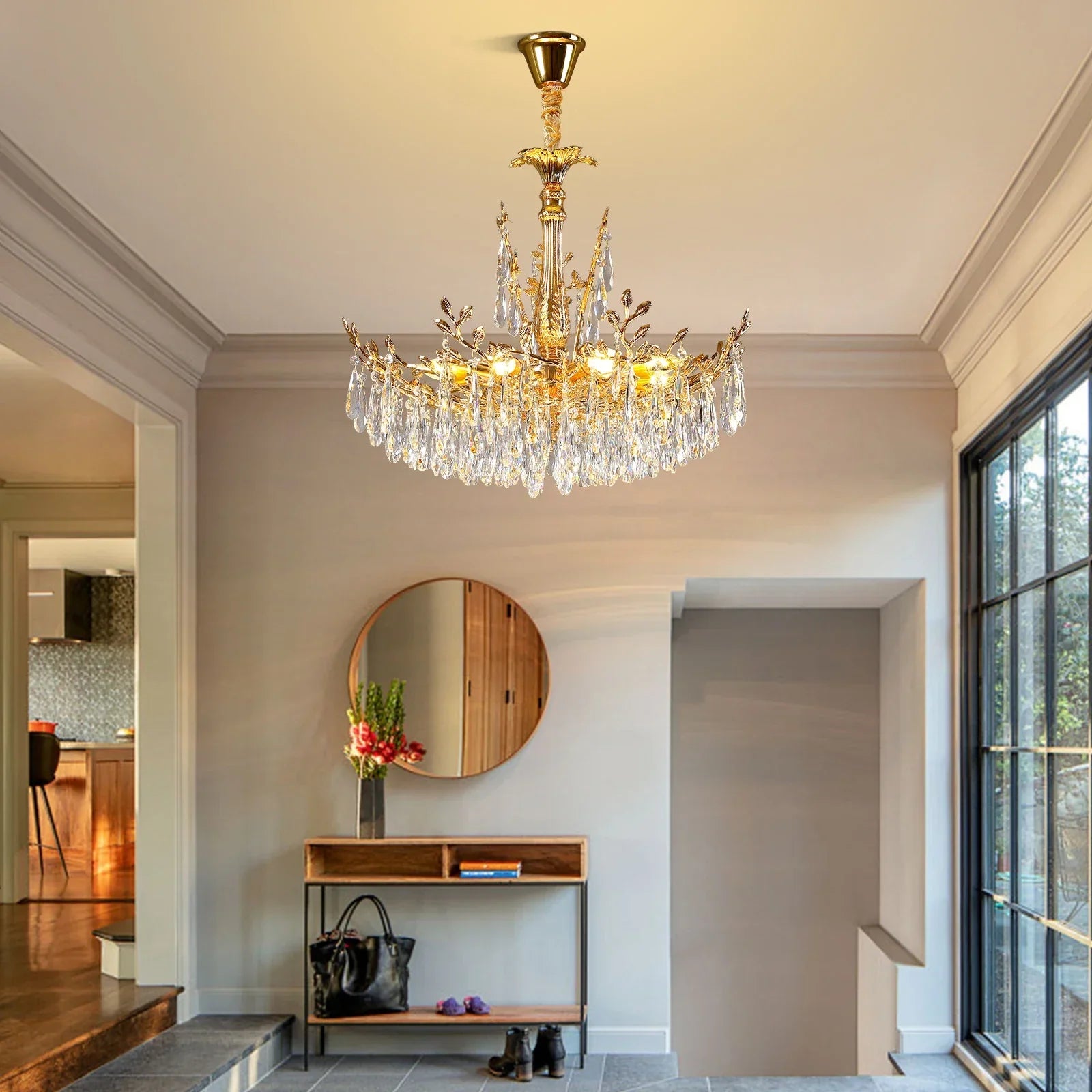 Camille Gold Branch Crystal Chandelier