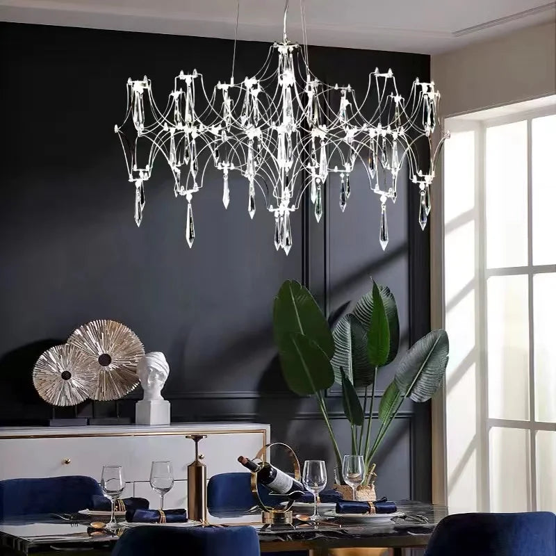 DecorBites™ Crystal Chandelier Living Room Light