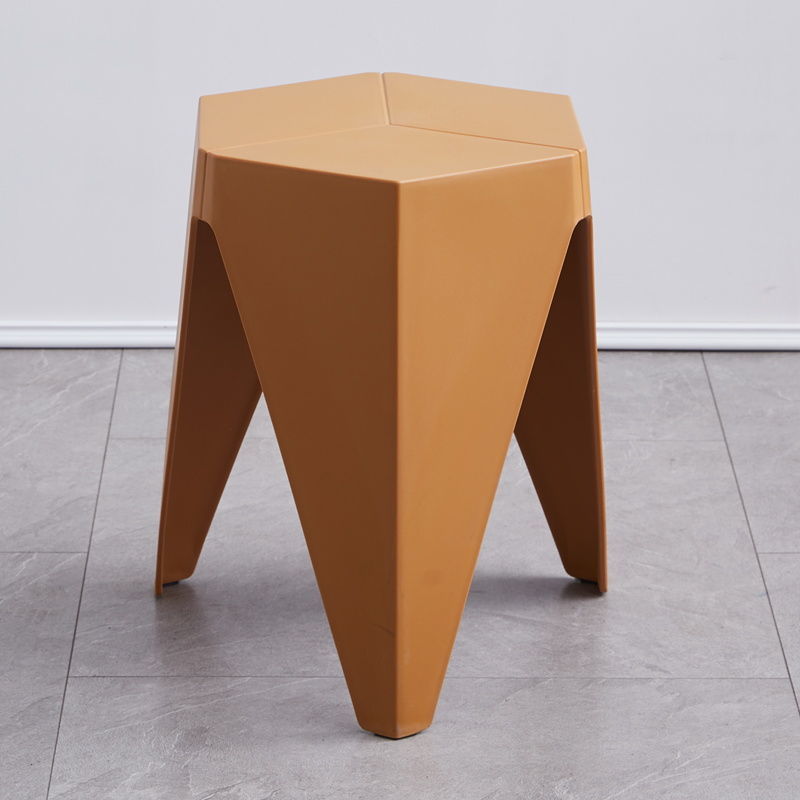 Nordic Plastic Stool Ins Creative Modern Chairs Low Footstool Non Slip Thickened Small Stools Low Geometric Stool Furniture Home-5