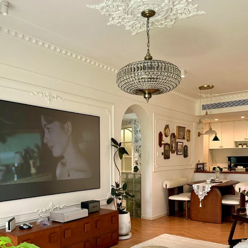 DecorBites™ Crystal Pendant Light Copper Chandelier