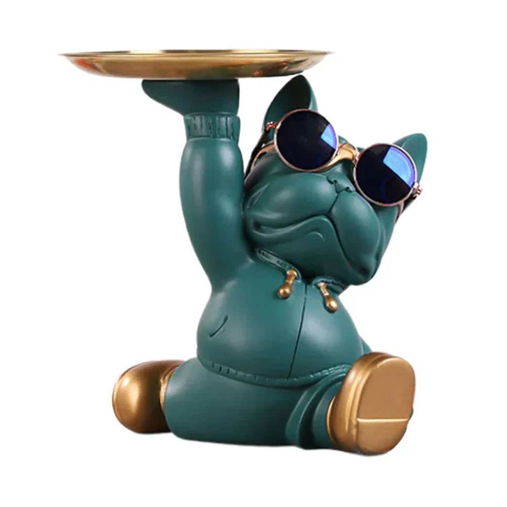 Pit Bull Storage Tray: Stylish Resin Craft for Snacks and Decor