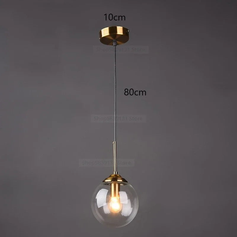 DecorBites™ Gray Glass Ball Pendant Lights