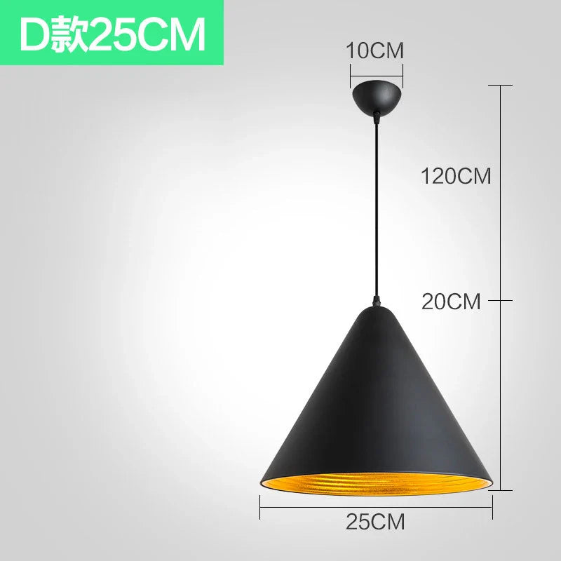 Industrial Ceiling Pendant Lamp Black