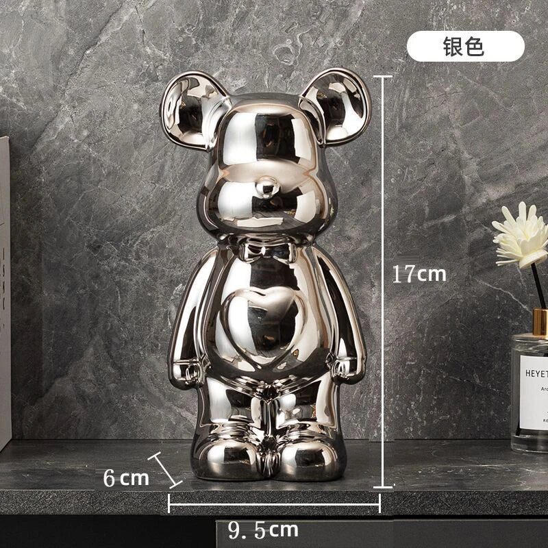 Love Bear Decoration Ceramic Crafts Wine Cabinet European Style The Little  Cartoon  Statue Kawaii Cartoon Figure Office Book Shelf Ornament Home Decorations 400% Bears Figurines