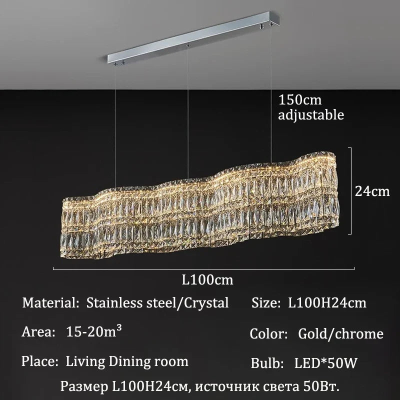 DecorBites™ LED Crystal Chandeliers Modern Fixtures