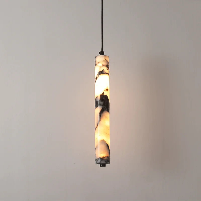 DecorBites™ Black Stone Pendant Lamp LED Chandelier