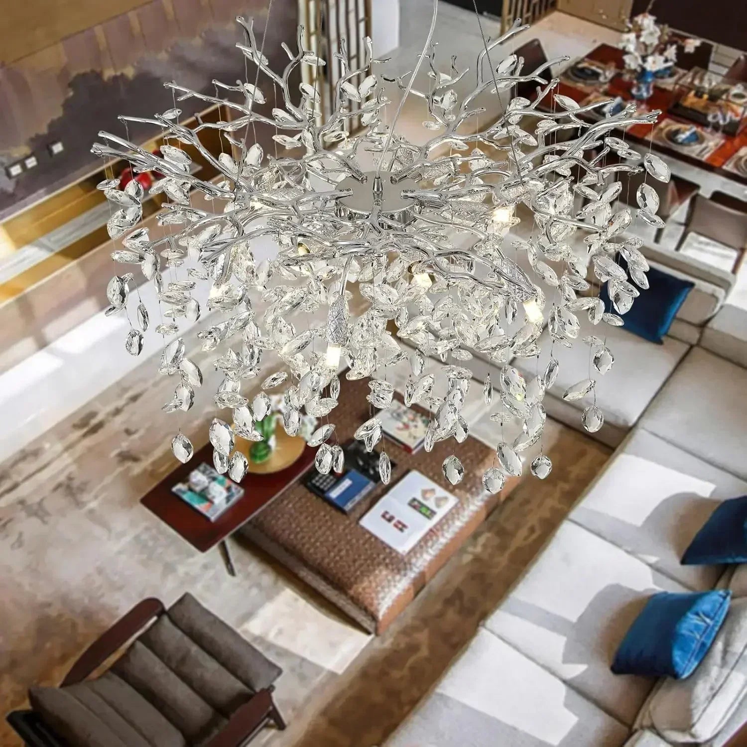 DecorBites™ Crystal Chandelier Ceiling Fixture