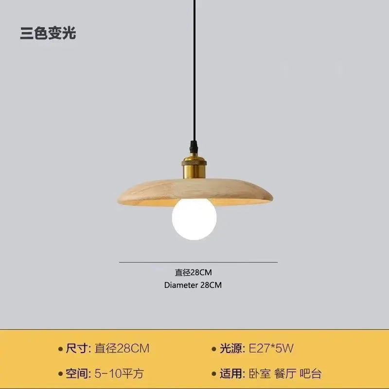 DecorBites™ Solid Wood Chandelier Dimmable Pendant Light