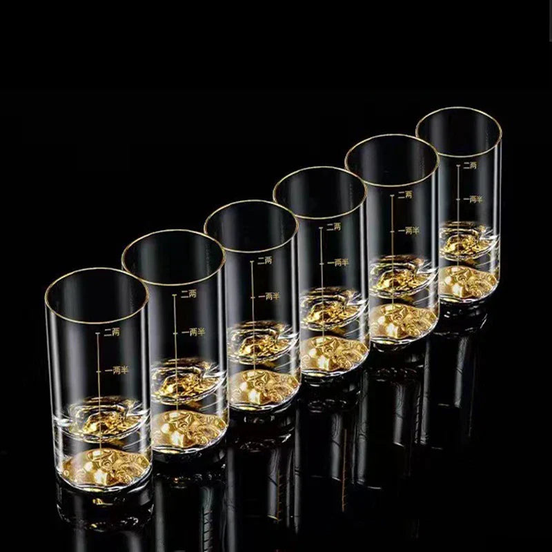 Dlight Decor Golden Line Brandy Glass Set 100ml x6