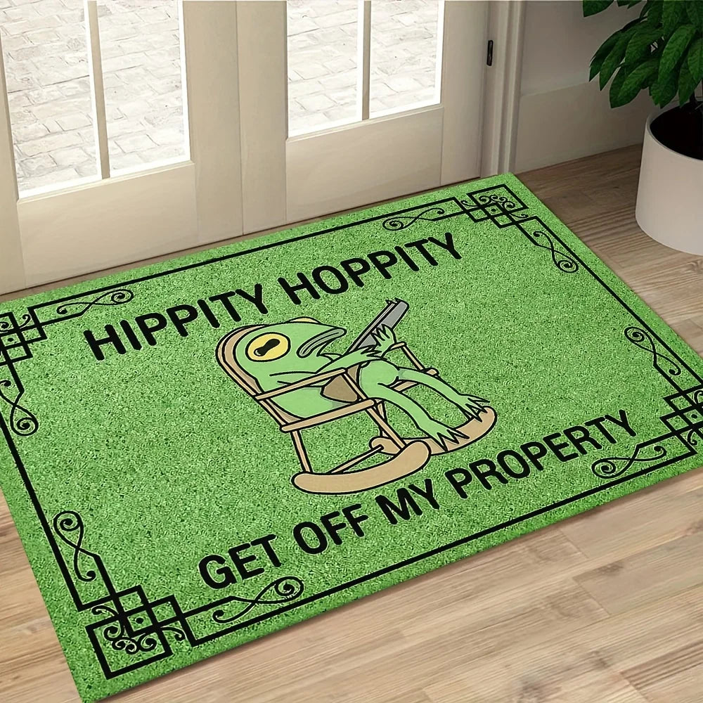 VIKAMA Leisure Frog Carpet Green Doormat Welcome Mat Outdoor Carpet Lightweight Living Room Carpet Rug For Bedroom  Home Decor