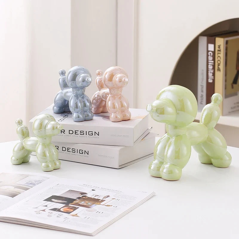 Ceramic Guest Dog Figurine Home Decor room Decoration Accessories Office Nordic Animal Decorative Sculptures  Figurines