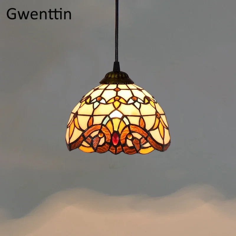 Stained Glass Pendant Lamp Fixture