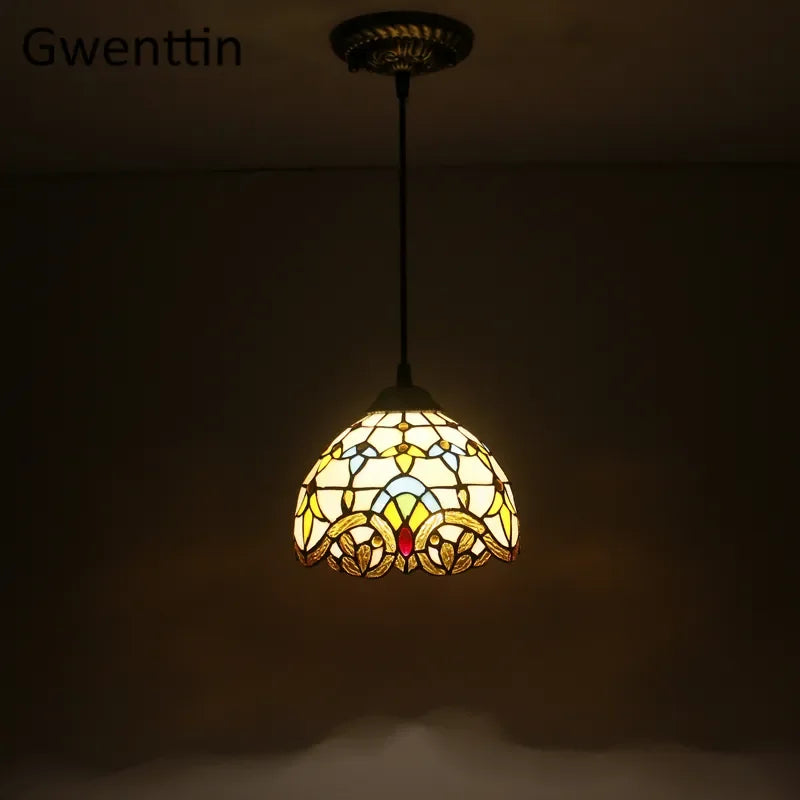 Stained Glass Pendant Lamp Fixture