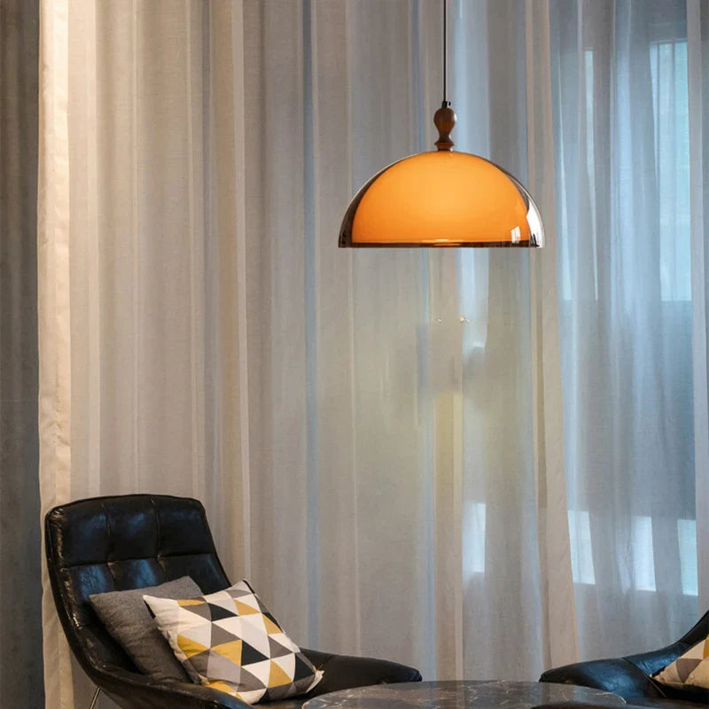 Acrylic Pendant Light Dark Wood