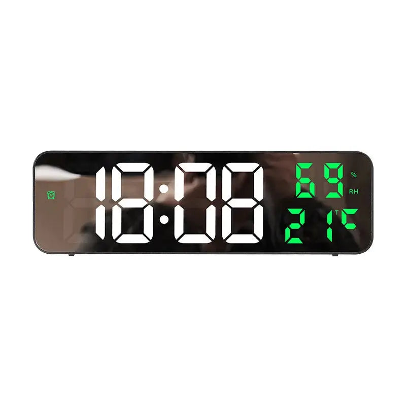 9 Inch Large Digital Wall Clock Temperature Humidity Night Mode Snooze-6