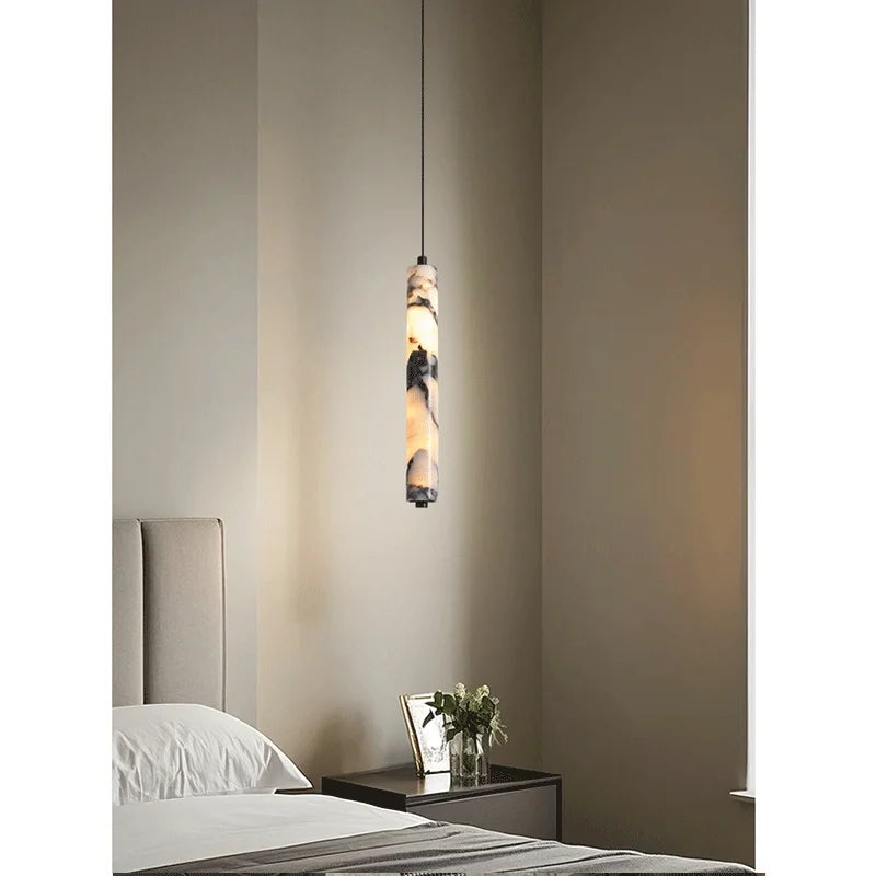 DecorBites™ Black Stone Pendant Lamp LED Chandelier