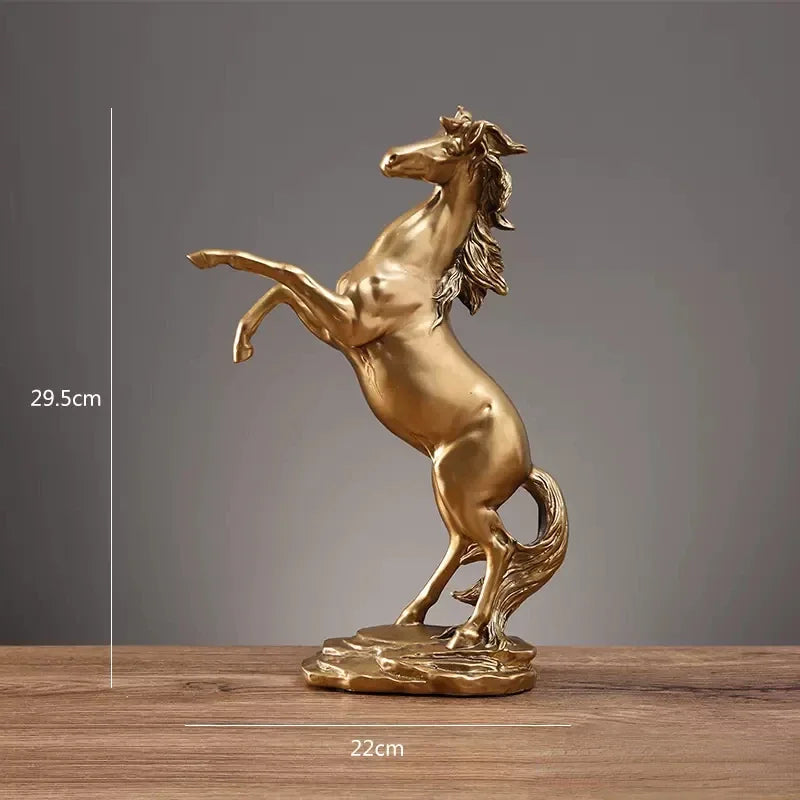 Elegant Resin Horse Sculpture - Creative Home and Office Decor-2